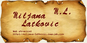 Miljana Latković vizit kartica